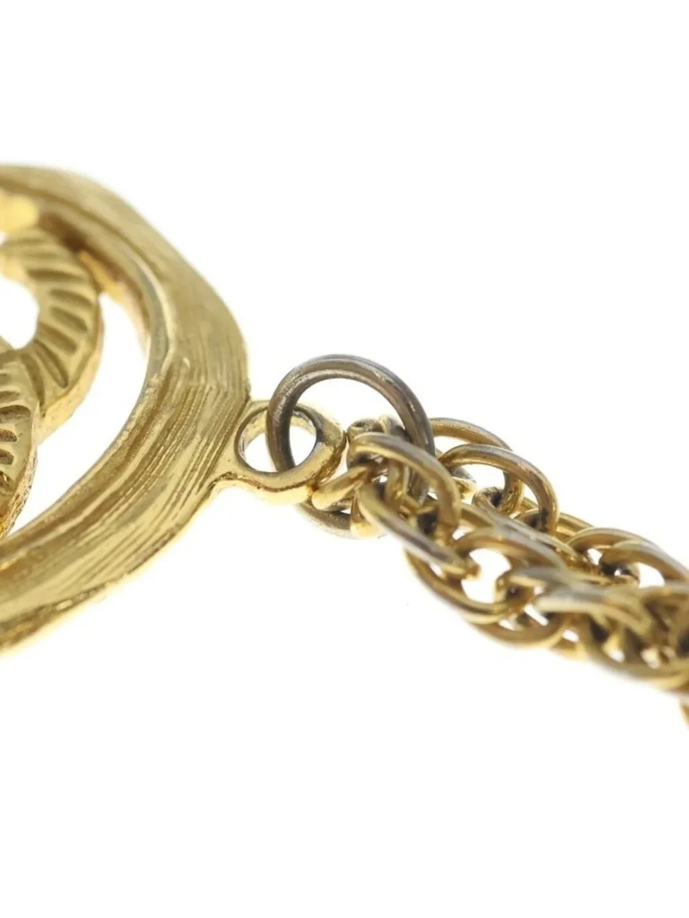 Chanel CC Logo Necklace Chain Vintage Gold